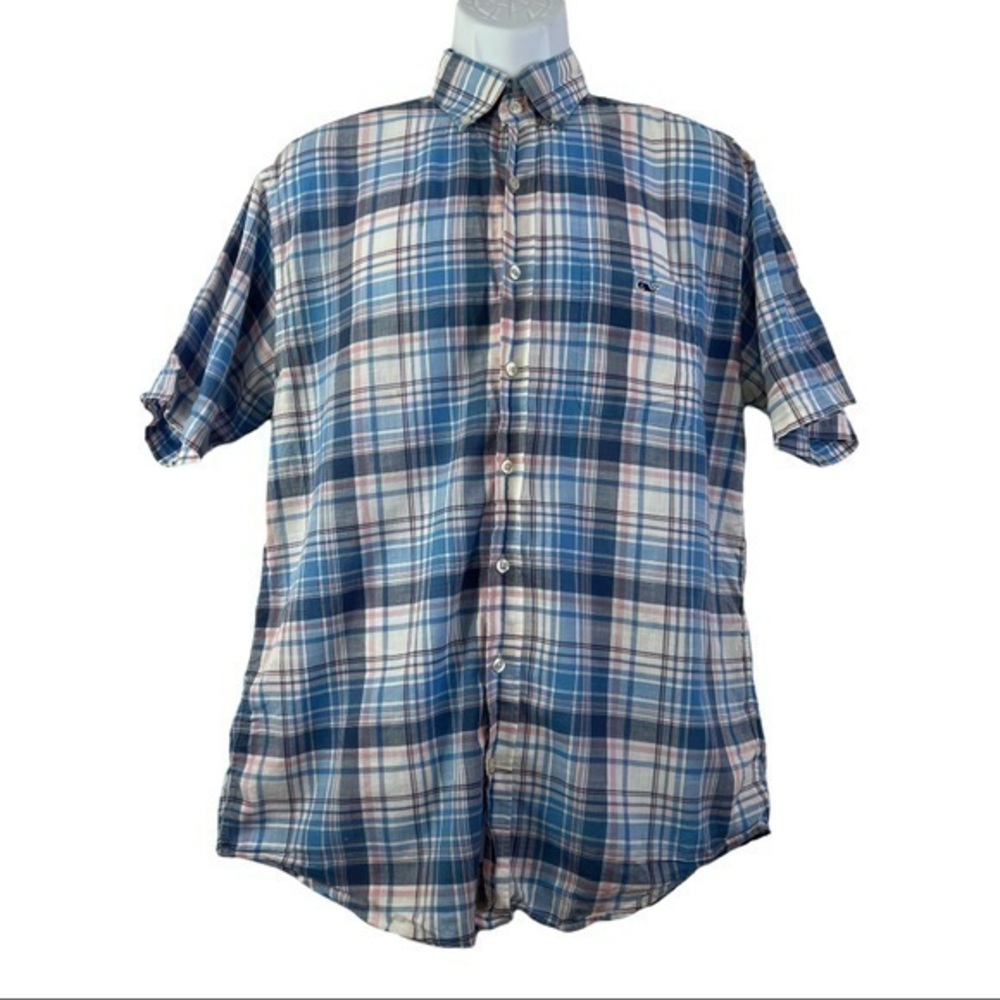 Vineyard Vines Men Casual Shirt Plaid Buttons Down Sz M